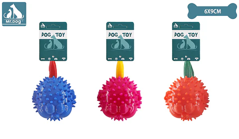 Juguete de pez globo con sonido para perro 6*9cm color aleatorio