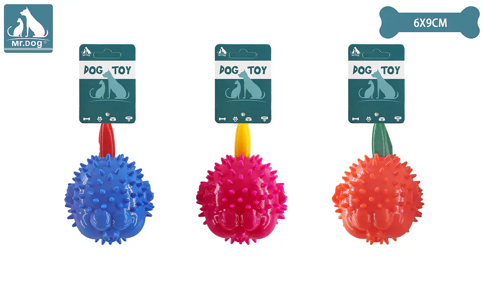 Juguete de pez globo con sonido para perro 6*9cm color aleatorio 1