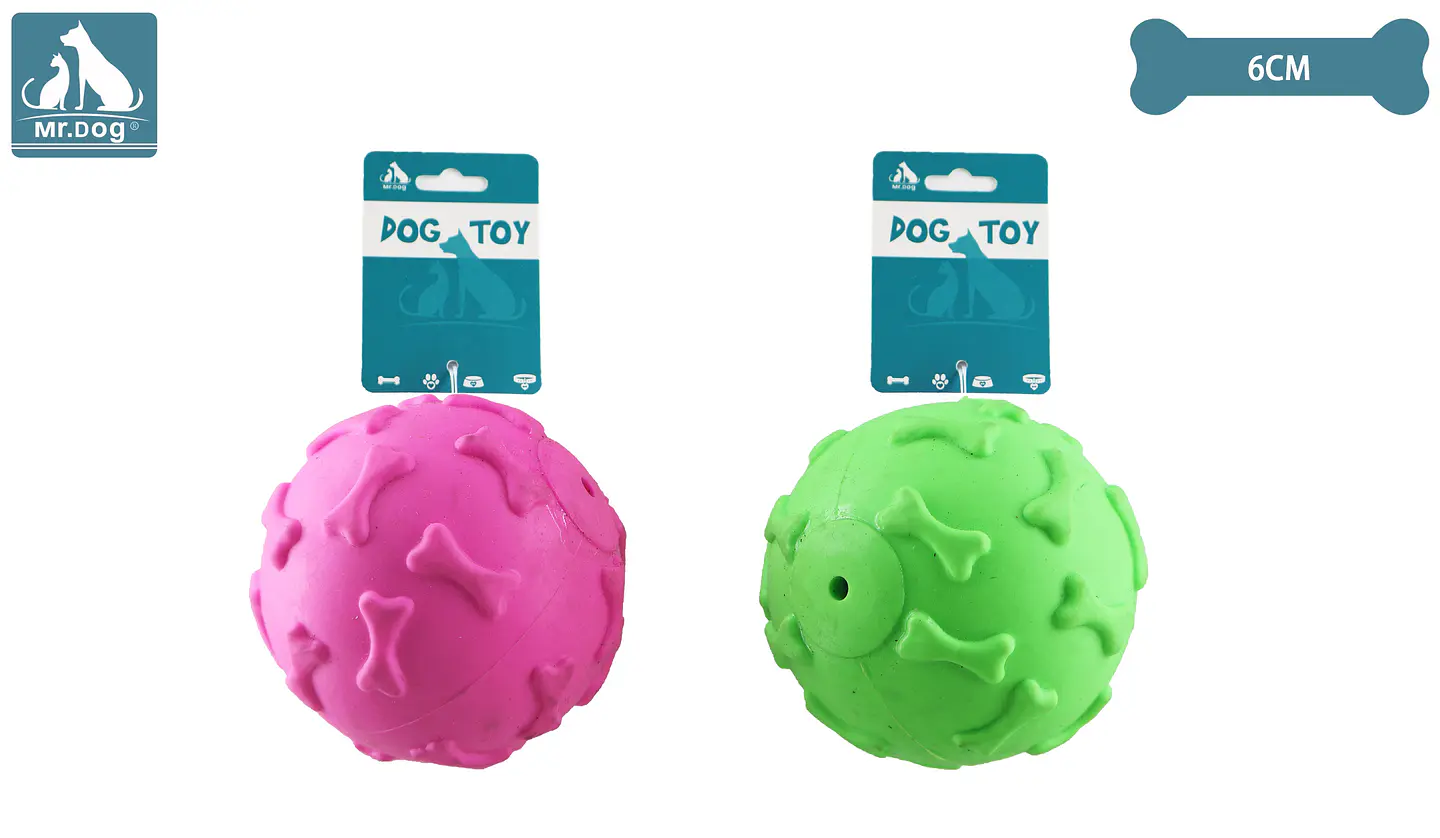 Juguete pelota para perro 6cm color aleatorio 2