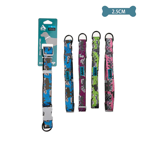 Collar camuflaje para mascota 2.5cm Color Aleatorio