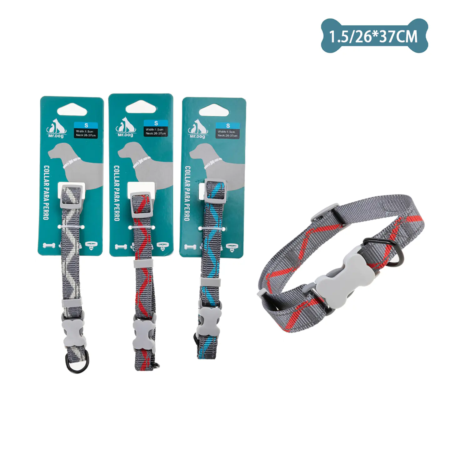 Collar para mascota 1.5cm*26-37cm Color Aleatorio 1
