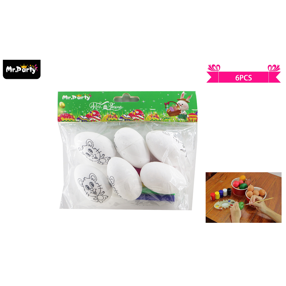 Set huevos de pascua con lapices de colores