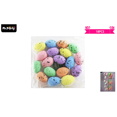 Huevitos de pascua 4*6cm 18pcs