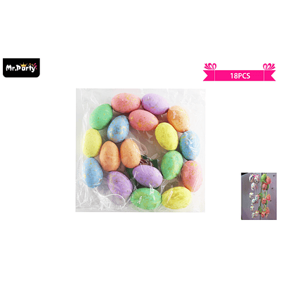 Huevitos de pascua 4*6cm 18pcs