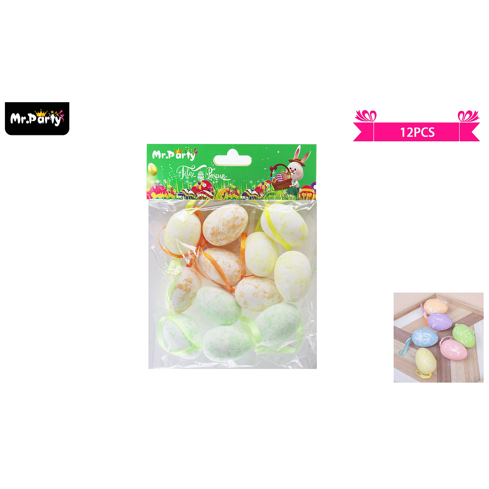 Colgante de huevos para pascua 12pcs