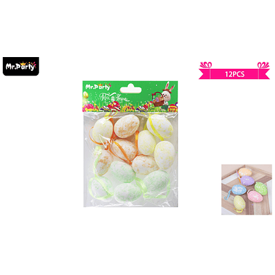 Colgante de huevos para pascua 12pcs