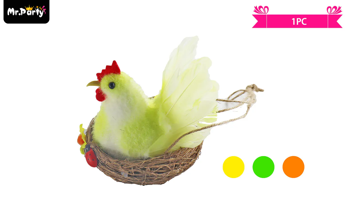 Adorno de pollito para pascua color aleatorio 1