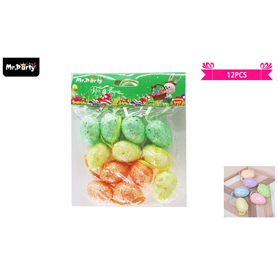 Colgante de huevos para pascua 3*5cm 12pcs