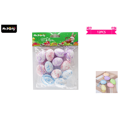 Colgante de huevos para pascua 3*5cm 12pcs