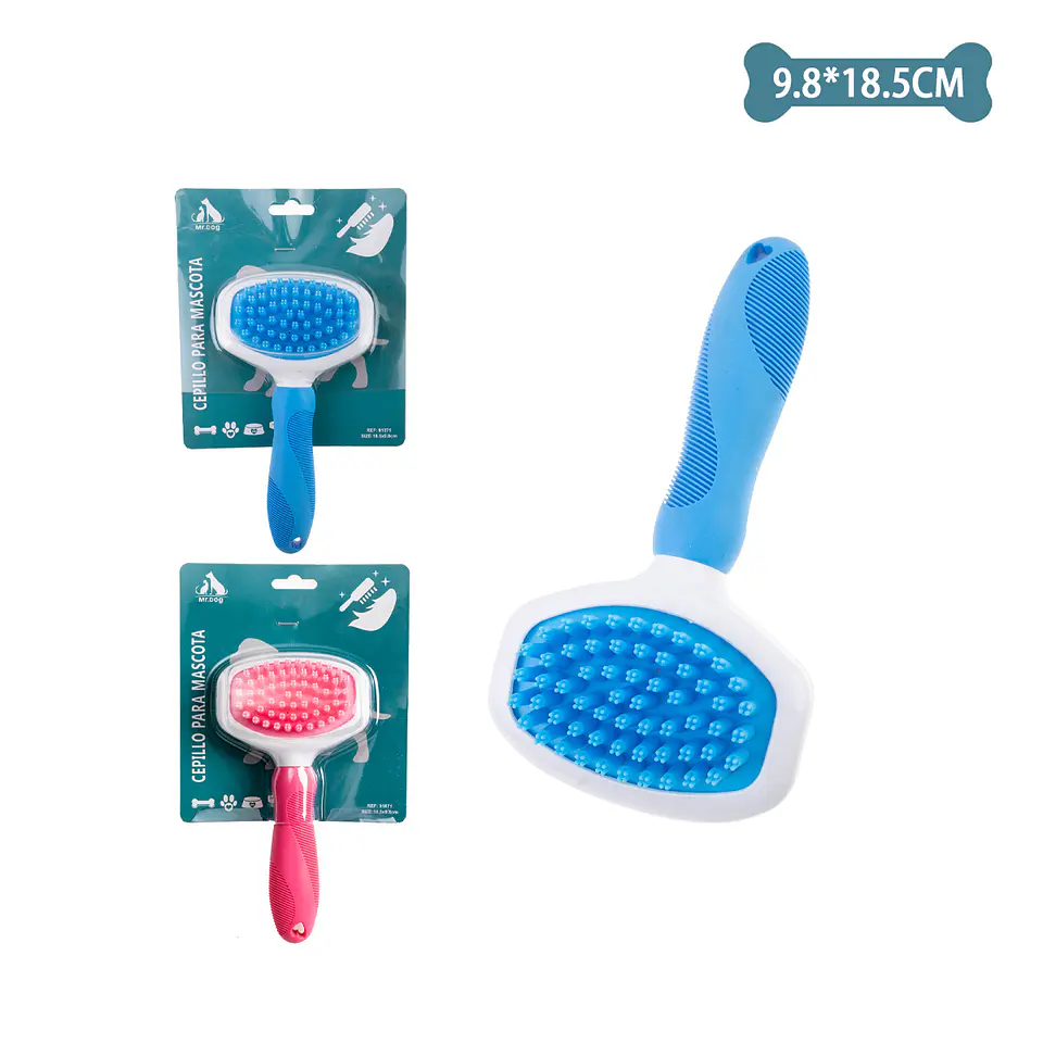 Peine de masaje para mascotas 9.8*18.5cm Color Aleatorio 1