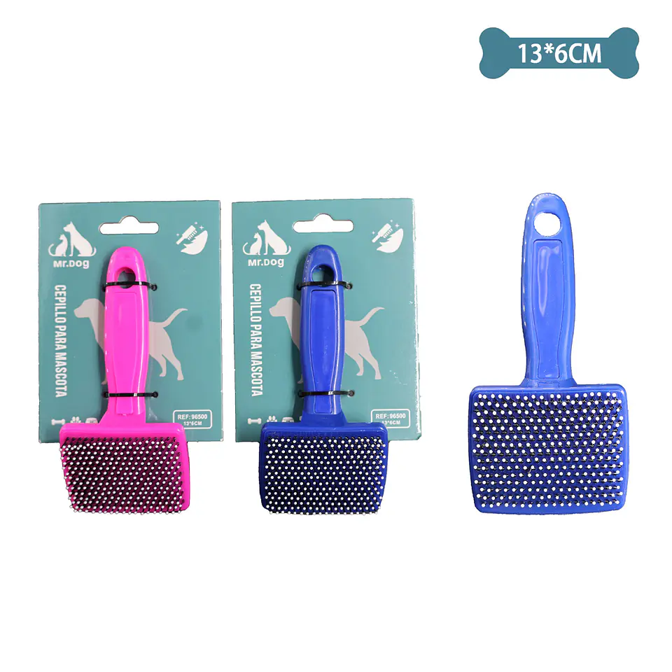 Cepillo con agujas finas para mascotas 13*6cm Color Aleatorio 1