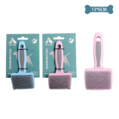 Cepillo con agujas finas para mascotas 13*6cm Color Aleatorio