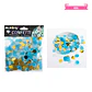 Confetti redonda azul y dorado 40g - Miniatura 2