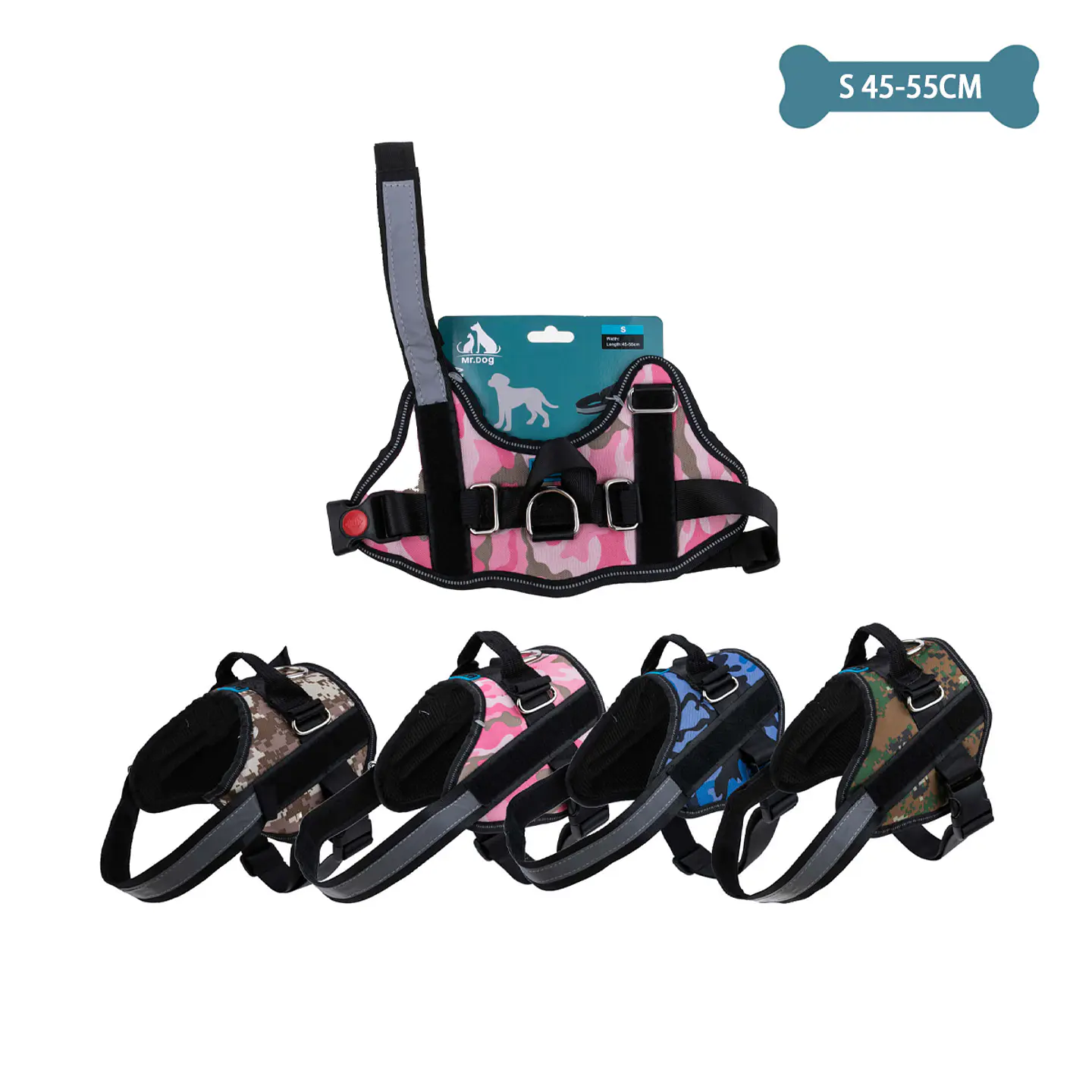 Arnés camuflaje S11 talla S 6-12kg 45-55cm Color Aleatorio 2