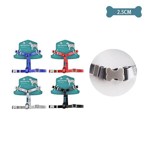 Arnés H harness para mascotas 2.5cm*70/90cm Color Aleatorio