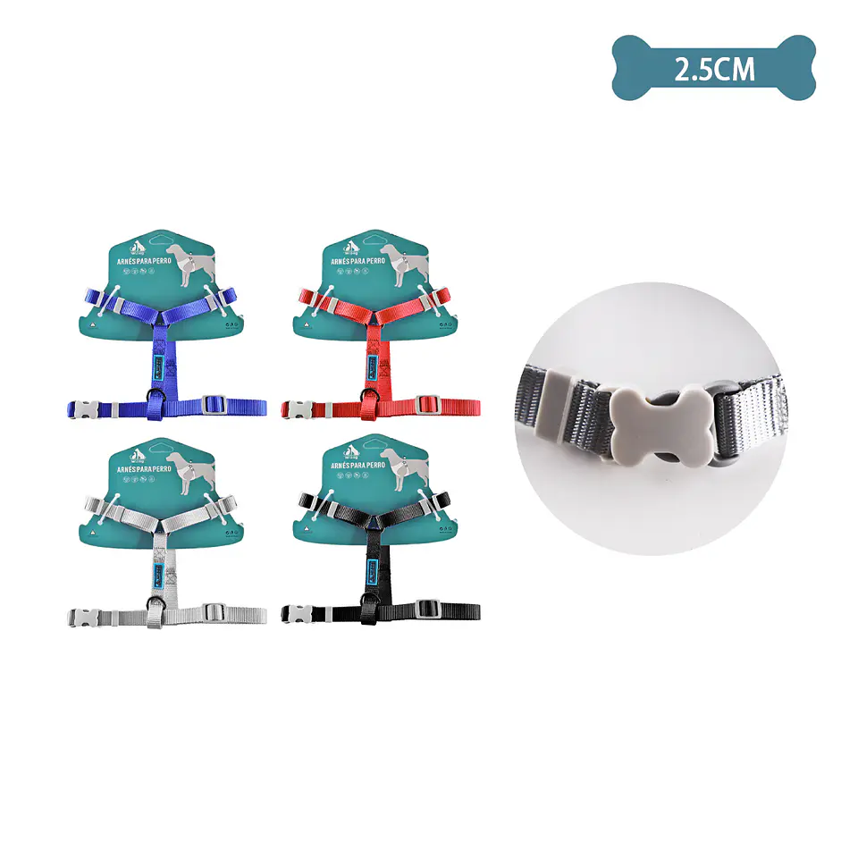 Arnés H harness para mascotas 2.5cm*70/90cm Color Aleatorio 1