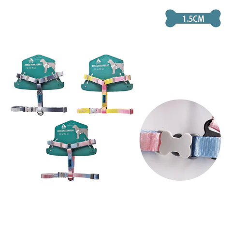 Arnés H harness para mascotas 1.5cm*25/40cm Color Aleatorio