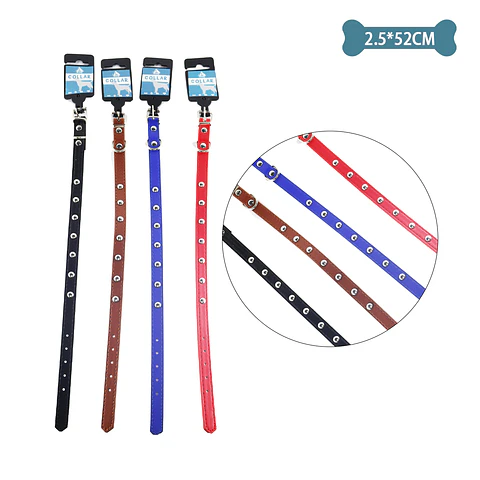 Collar PU con tachuelas Color Aleatorio 2.5cm*52cm 12pcs