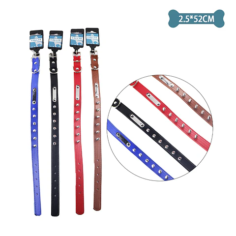 Collar PU con tachuelas Color Aleatorio 2.5cm*52cm 12pcs