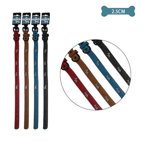 Collar PU con tachuelas de perro Color Aleatorio 2.5cm 12pcs
