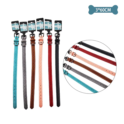 Collar PU con diseño hueso Color Aleatorio 3.0cm*60cm 12pcs