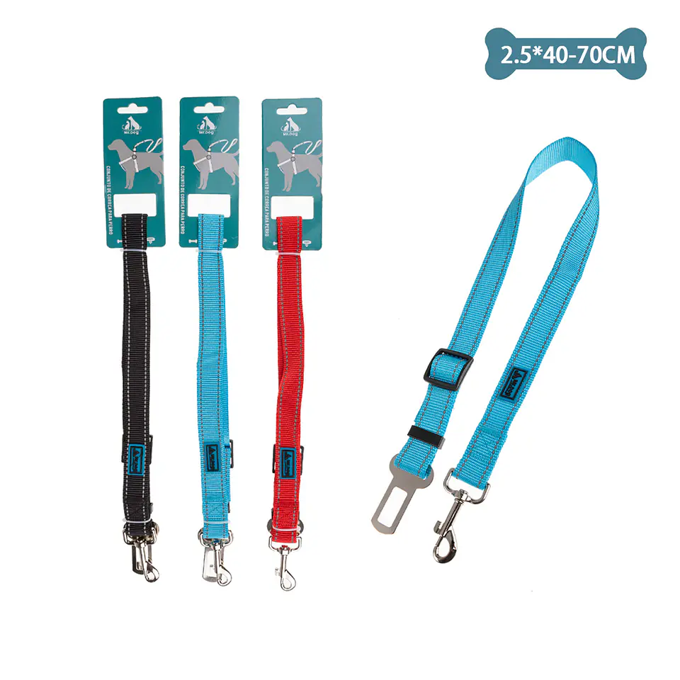 Cinturón de seguridad para mascota 2.5cm*40cm-70cm Color Aleatorio 1
