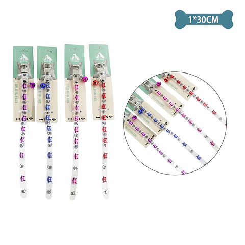 Collar fluorescente para gato Color Aleatorio 1.0cm*30cm