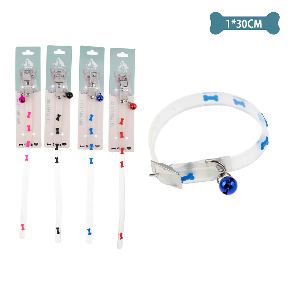 Collar fluorescente para gato Color Aleatorio 1.0cm*30cm 1