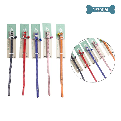Collar PU para gato Color Aleatorio 1.0cm*30cm