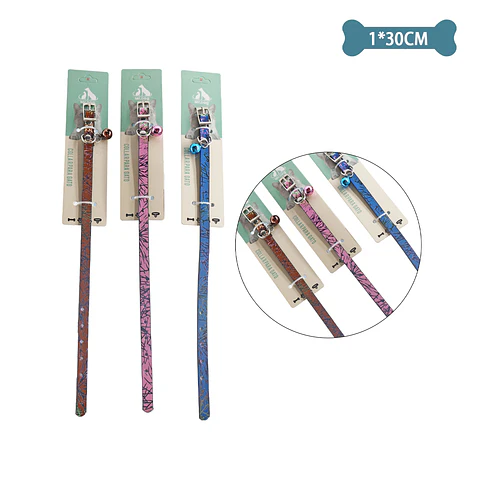 Collar PU para gato Color Aleatorio 1.0cm*30cm