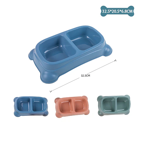 Plato doble mediano color aleatorio 32.5*20.5*6.8cm