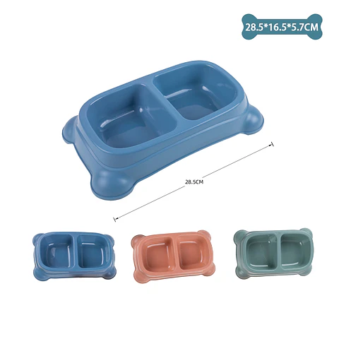 Plato doble pequeño color aleatorio 28.5*16.5*5.7cm