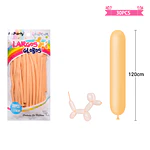 Globos largos color pastel naranja 120cm 30pcs