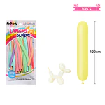 Globos largos colores pasteles surtidos 120cm 30pcs