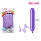 Globos largos color pastel morado 120cm 30pcs - Miniatura 2