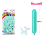 Globos largos color pastel azul tiffany 120cm 30pcs