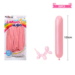 Globos largos color pastel rosa 120cm 30pcs