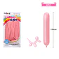 Globos largos color pastel rosa 120cm 30pcs - Miniatura 2