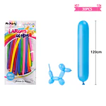 Globos largos colores surtidos 120cm 30pcs