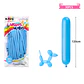 Globos largos celeste 120cm 30pcs - Miniatura 2