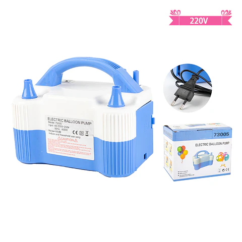 Inflador eléctrico celeste de globos 220V