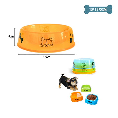 Plato pequeño para mascotas Color Aleatorio 15*15*5cm