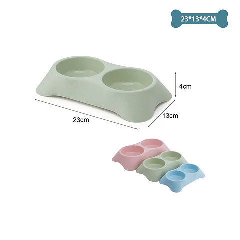 Plato doble pequeño de plástico Color Aleatorio 23*13*4cm