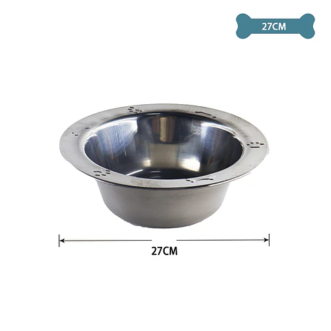 Plato de acero inoxidable para mascotas 27cm