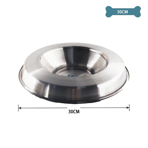 Plato de acero inoxidable para mascotas 30cm