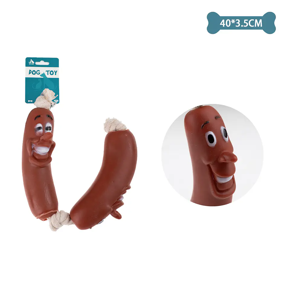 Juguete de salchicha doble 40*3.5cm 2