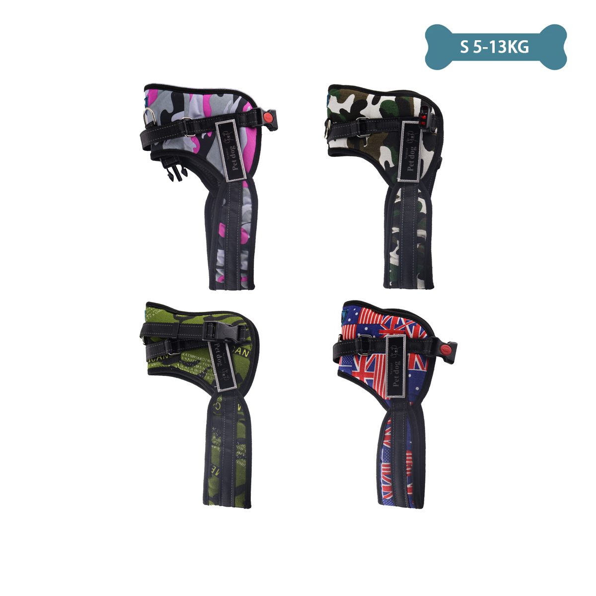 Arnés camuflaje K8 talla S 5-13kg Color Aleatorio