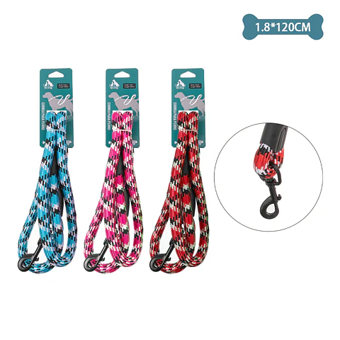 Correa redonda de nylon para mascota 1.8cm*1.2m Color Aleatorio