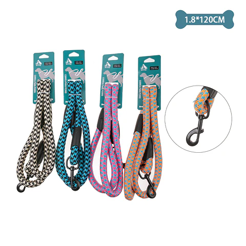 Correa redonda de nylon para mascota 1.8cm*1.2m Color Aleatorio
