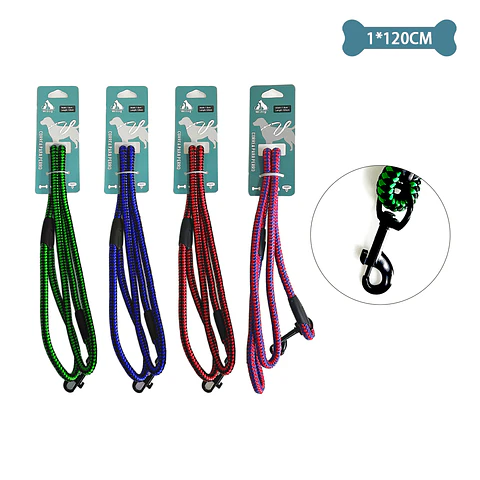 Correa redonda de nylon para mascota 1.0cm*1.2m Color Aleatorio